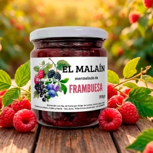 Tarro de mermelada de frambuesa