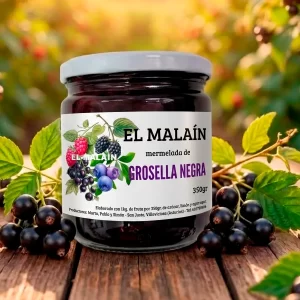 Tarro de mermelada de grosella negra